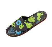 Roaring T-rex Ankylosaurus Nero Fluorescente Blu Verde Bagno Doccia Pantofole Indoor ed Outdoor Estate Carino personalizzazione Scarpe da camera da letto per Hotel Viaggi Party zapatillas para mujer