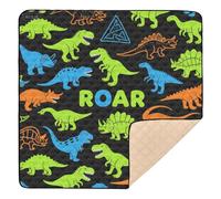 Roaring T-rex Ankylosaurus - Tappetino da gioco antiscivolo per interni ed esterni, comodo, per bambini, 127 x 127 cm