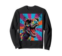 Roaring T Rex Colorful Pop Art Dinosaur Graphic Kids Boys Felpa