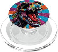 Roaring T Rex Colorful Pop Art Dinosaur Graphic Kids Boys PopSockets PopGrip per MagSafe