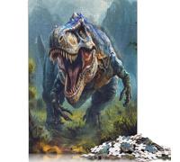 Roaring TRex Jigsaw Puzzle Impossible 1000 Pezzi Decorazione Per La Casa. Giochi Rilassamento E Intelligence Per Adulti E Bambini Da 12 Anni 1000pcs (75x50cm)