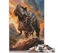 Roaring TRex Might Puzzle Rompicapo 100% in cartone riciclato per donne e uomini, regali per la festa della mamma, 1000 pezzi (75x50 cm)
