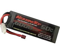 RoaringTop Batteria Lipo 7,4V 6000mAh 50C RC Batterie Lipo con T Plug Connettore per RC Auto RC Barca RC Camion Heli Aereo(1 Pack)