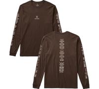 Roark - T-shirt Uomo in Cotone a maniche lunghe - Tomas LS Dark Brown per Uomo in Cotone - Taglia L - Marrone