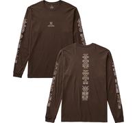 Roark - T-shirt Uomo in Cotone a maniche lunghe - Tomas LS Dark Brown per Uomo in Cotone - Taglia M - Marrone