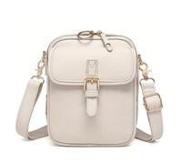 Roarrave Crossbody Leather Bag, New Crossbody Leather Bag for Women, Anti-Theft Retro Design, Large Capacity (off-white)