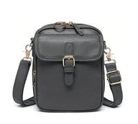 Roarrave Crossbody Leather Bag, New Crossbody Leather Bag for Women, Anti-Theft Retro Design, Large Capacity (dark grey)