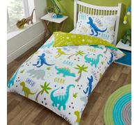 Roarsome Dinosauro Set Copripiumino Singolo Lenzuola Reversibili Bambini