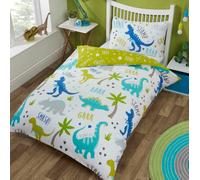 Roarsome Dinosauro Set Copripiumino Singolo Lenzuola Reversibili Bambini