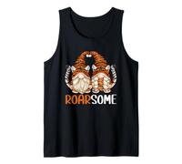 Roarsome Funny Garden Gnomes Graphic for Women Cute Tiger Canotta