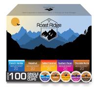 Roast Ridge 100 cialde di caffè singole per Keurig K-Cup Brewers, 20 (caramello salato, pecano meridionale, cioccolato moka, nocciola, vaniglia francese)