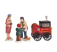 LEMAX 1999 Roasted Chestnut Stand Set of 4 Christmas Village Figurines by