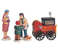 LEMAX 1999 Roasted Chestnut Stand Set of 4 Christmas Village Figurines by