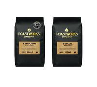 Roastworks Etiopia E Brasile Chicchi Di Caffè Interi - 1Kg Ognuno - 100% Arabica