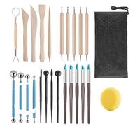 Roaxkois Set di utensili per ceramica - 25 pezzi di utensili per ceramica, strumenti di scultura in argilla polimerica per la modellazione, l'intaglio e la fabbricazione di candele