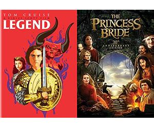 Rob Reiner's & Ridley Scott's Children's Fantasy Films: Legend (Alternate Limited Edition Pop Art Cover) + The Princess Bride (30th Anniversary Edition) DVD Imagination Movie Bundle