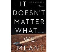 Rob Winger It Doesn't Matter What We Meant (Tascabile)