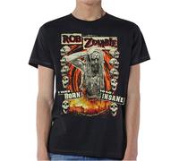 Rob Zombie T-Shirt Born To Go Insane da uomo in nero
