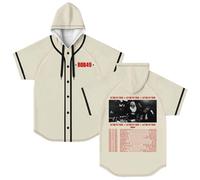 Rob49 Let Me Fly Tour 2025 Merch - Maglia da baseball con cappuccio a maniche corte, unisex, Beige, S