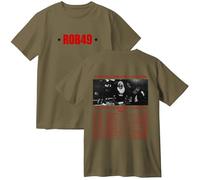 Rob49 Let Me Fly Tour 2025 Merch T-shirt in cotone unisex alla moda girocollo a maniche corte, cachi, XL