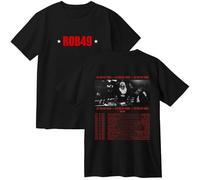 Rob49 Let Me Fly Tour 2025 Merch T-shirt in cotone unisex alla moda girocollo a maniche corte, Nero , XL