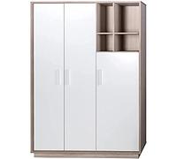 roba Armadio "Olaf", 3 Ante, Ripiano Aperto, Sistema Soft-Close, 190 x 132 x 53 cm, Bianco
