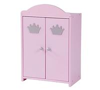 roba Armadio per Bambole "Princess Sophie", 2 Ante, Appendiabiti e Ripiani, Rosa