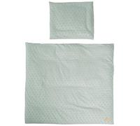roba Biancheria da Lettino per Bambini Lil Planet, 2 Pezzi, Copripiumino 80 x 80 cm + Federa 40 x 35 cm, Cotone Certificato GOTS e Oeko-Tex 100, Verde