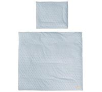 roba Biancheria da Lettino per Bambini Lil Planet, 2 Pezzi, Copripiumino 80 x 80 cm + Federa 40 x 35 cm, Cotone Certificato GOTS e Oeko-Tex 100, Azzurro