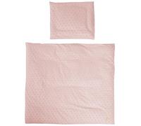 roba Biancheria da Lettino per Bambini Lil Planet, 2 Pezzi, Copripiumino 80 x 80 cm + Federa 40 x 35 cm, Cotone Certificato GOTS e Oeko-Tex 100, Rosa