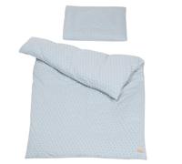 roba Biancheria da Letto per Bambini Lil Planet, 2 Pezzi, Motivo a Pois, Copripiumino 100 x 135 cm + Federa 40 x 60 cm, Cotone Certificato GOTS e Oeko-Tex 100, Azzurro
