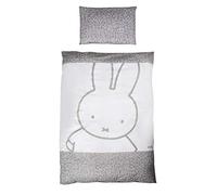 roba Biancheria da letto double-face, 2 pezzi, collezione Miffy, biancheria da letto per bambini, 100 x 135 cm, 100% cotone, copripiumino 100 x 135 cm e federa 40 x 60 cm