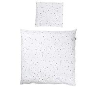 Roba Biancheria Da Letto Per Culla 2 Pezzi, Set Culla 'Sternenzauber Grau', Biancheria Da Letto Per Bambini 80X80Cm, 100% Cotone - 220 g