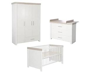 roba Cameretta per bambini 'Lucy', 3 pezzi, con lettino combinato 70 x 140 cm, fasciatoio e armadio a 3 ante