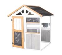 roba Casetta da gioco outdoor - Gioco da giardino in legno per bambini da 18 mesi - Banco vendita & rubinetto - Expandibile con cucina e tavolo da picnic - Multicolore