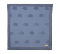roba Coperta per Neonati e Bambini Lil Elephant - Certificato GOTS - 80 x 80 cm - Traspirante e Lavabile - per Lettino, Culla e Carrozzina - Blu Chiaro Di Luna