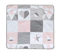 roba - Coperta per neonati Happy Patch, 2 lati: 1x super morbida, calda e soffice, 1x 100% cotone