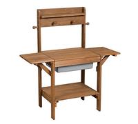 roba Cucina Midi per Bambini - per Giardino e per la Cameretta - Resistente alle Intemperie - Giochi per Esterno - dai 18 Mesi - Legno Massiccio - Marrone