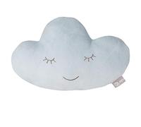 roba Cuscino Decorativo a Forma di Nuvola Style - Cuscino Morbido con Viso Ricamato - per Cameretta Bambini - 32 x 19 cm - Azzurro/Sky