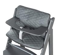roba Cuscino per Seggiolone Sit Up Luxe, Set 2 Pezzi per Seggioloni della Serie Sit Up Flex, Riduttore di Seduta Impermeabile, Design Grafite Trapuntato, Imbottito, Antimacchia, Grigio Antracite