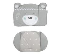 roba Cuscino Riduttore per Sedia e per Seggiolone Indibär - Set 2 Pezzi - Cotone Traspirante - Lavabile - Microfibra - Morbido e Imbottito - Resistente - Motivo con Orsetto - Grigio