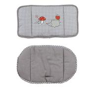 roba Cuscino Riduttore per Sedia e Seggiolone Adam & Eule I - Set 2 Pezzi - Imbottito e Morbido - Misto Cotone e Poliestere - Motivo con Istrice e Funghetti - Grigio