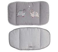 roba Cuscino Riduttore per Sedia e Seggiolone Jumbo twins - Set 2 Pezzi - Morbido - Imbottito - Microfibra - Resistente - Motivo con Elefantini - Grigio