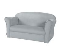 roba Divano per Bambini Lil Sofa - 2 Posti - con Braccioli - Tessuto in Velluto - Morbido e Soffice - Arredamento per Bambini - dai 18 Mesi - Grigio