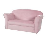 roba Divano per Bambini Lil Sofa - 2 Posti - con Braccioli - Tessuto in Velluto - Morbido e Soffice - Arredamento per Bambini - per la Cameretta - dai 18 Mesi - Rosa