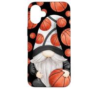 Roba divertente di pallacanestro dello gnomo per il papà e l'allenatore Custodia per iPhone 16 Plus