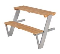 roba Estensione picnic per casetta - Set con tavolo e panca per esterni - Per bambini da 18 mesi - Legno multicolore, resistente