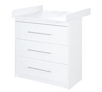 Roba - Fasciatoio Maren con fasciatoio rimovibile e 3 cassetti, utilizzabile come cassettiera, altezza 90,5 cm, colore: Bianco