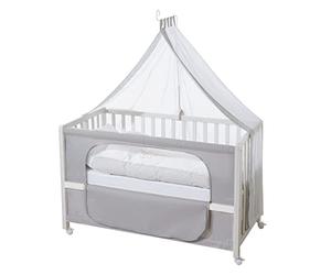 roba Lettino Co-Sleeping Heartbreaker, per Neonati e Bambini, 60 x 120 cm, Biancheria per Lettino Inclusa, si Aggancia al Letto dei Genitori, 6 Altezze Regolabili, Legno Laccato Bianco