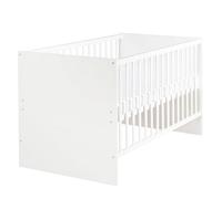 roba Lettino Evolutivo 70 x 140 cm Anton - Trasformabile in Letto Junior - Altezza Regolabile - Angoli di Conversione Inclusi - 3 Barre Rimovibili - Legno Laccato Bianco